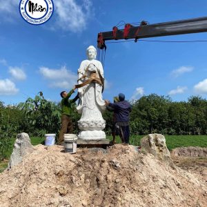Tượng Phật A Di Đà Bằng Đá Cẩm Thạch MS14